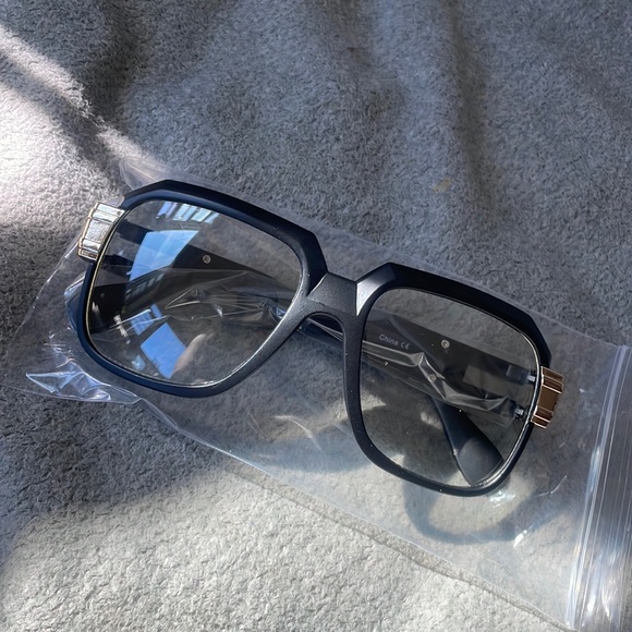 ⭐️CELEBRITY  MATTE BLACK Gazelle STYLE Retro Frame Glasses *NEW* - Picture 4 of 9